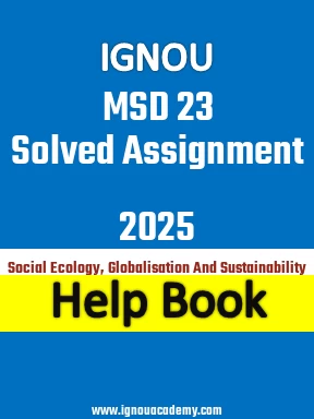 IGNOU MSD 23 Solved Assignment 2025